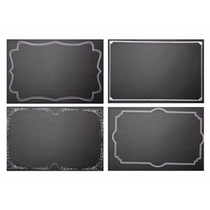 Beschrijfbare placemats met krijtbord design 24 stuks    -