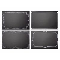 Beschrijfbare placemats met krijtbord design 24 stuks    -