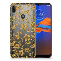 Motorola Moto E6 Plus TPU Case Gouden Bloemen
