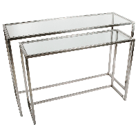 Set van 2 sidetables Cavallo glans chroom