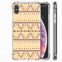 Apple iPhone Xs Max Doorzichtige Silicone Hoesje Aztec Yellow