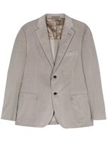 Corneliani blazer côtelé à simple boutonnage - Gris