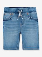 Skinny jongensshort van dobby met elastische taille LEVI'S stone