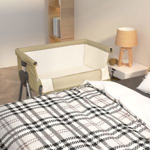 Babybox met matras linnen taupe