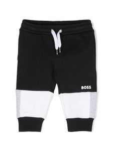 BOSS Kidswear pantalon de jogging à design à empiècements - Noir