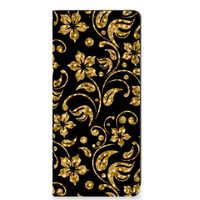 OPPO A58 4G Smart Cover Gouden Bloemen