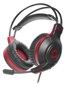 SpeedLink CELSOR Over Ear headset Gamen Kabel Stereo Zwart/rood Afstandsbediening, Volumeregeling, Microfoon uitschakelbaar (mute)