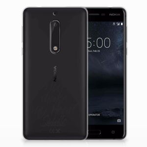 Nokia 5 Siliconen hoesje met naam Heart Smile