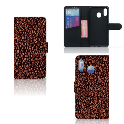 Samsung Galaxy M20 Book Cover Koffiebonen Samsung Galaxy M20 Book Cover Koffiebonen