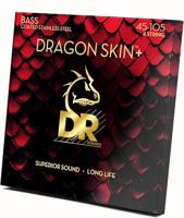 DR DBS-45 Dragon Skin+ Stainless Steel Bass Guitar Strings 45-105 - Snarenset voor 4-string basgitaar