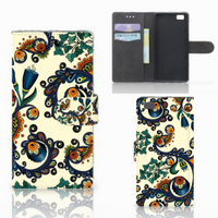 Wallet Case Huawei Ascend P8 Lite Barok Flower