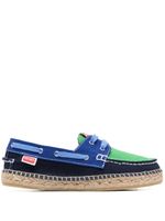 Kenzo chaussures bateau multicolores à lacets - Bleu - thumbnail