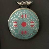 Tweezijdige Hanger Vishravajra/Ogen van Boeddha (Ø 3,2 cm)