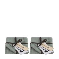 Briljant Baby hydrofiel monddoekje uni- 2x set van 3 groen