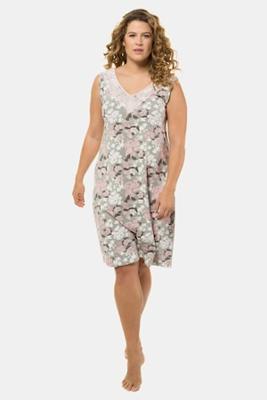 Ulla Popken Nachthemd, dubbele V-hals, brede bandjes - Grote Maten