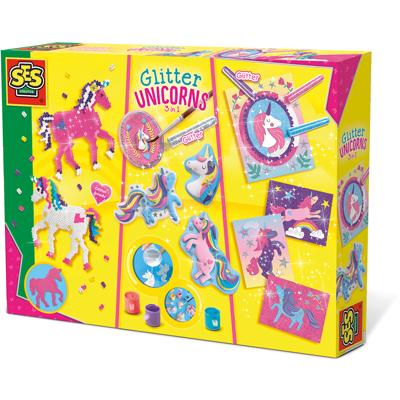 SES Creative - Glitter unicorns 3 in 1 (S14719)