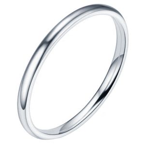 LGT Jewels smalle stalen ring Zilverkleurig 2mm-21mm