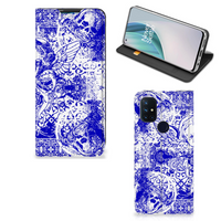 Mobiel BookCase OnePlus Nord N10 5G Angel Skull Blauw