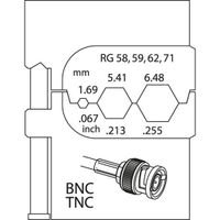 Gedore 8140-14 1830694 Krimpinzetstuk Coax-connectoren 1.69 tot 6.48 mm² RG58, RG59, RG62, RG71 - thumbnail