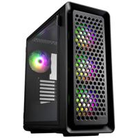 FSP Fortron CUT593P Tower Gaming-behuizing Zwart 4 voorgeïnstalleerde LED-ventilators, Stoffilter, Zijvenster - thumbnail