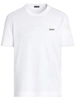 Zegna t-shirt à logo brodé - Blanc