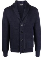 TOM FORD cardigan en maille à col v - Bleu