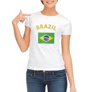 Braziliaanse vlag t-shirt voor dames XL  -