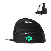R-Go HE Break muis, ergonomische muis, Premium verticaal, Medium (Handlengte 165-185mm), Voorkomt muisarm, Bedraad, Rechtshandig, Met Anti-RSI-Software, Zwart