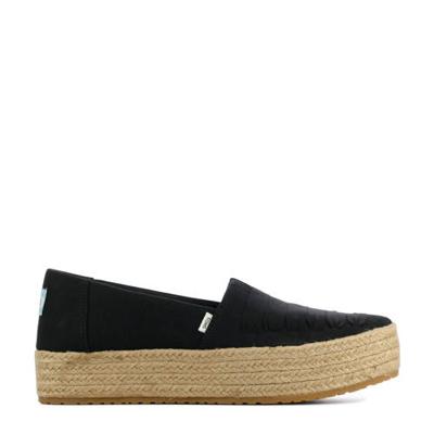 Toms Valencia plateau espadrilles zwart Toms Valencia plateau espadrilles zwart