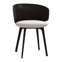 MDF-Italia Universal Collection Armstoel - Bruin Eiken poten en rugleuning -Taiga R599 Bekleding - Graphite grey