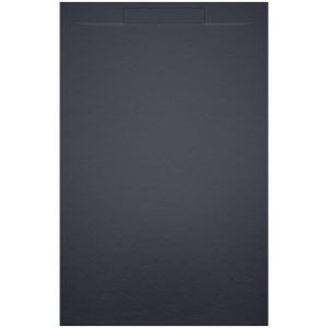 Riho Isola Douchevloer 100x90x3cm Kunstmarmer Leisteen structuur mat antraciet D007013080