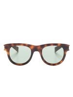 Saint Laurent Eyewear lunettes de soleil SL 571 à monture ronde - Marron