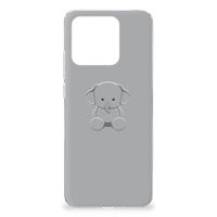 Xiaomi Redmi 10C Telefoonhoesje met Naam Grijs Baby Olifant - thumbnail