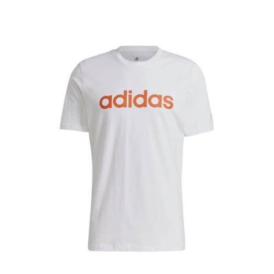 adidas Performance sport T-shirt wit/oranje