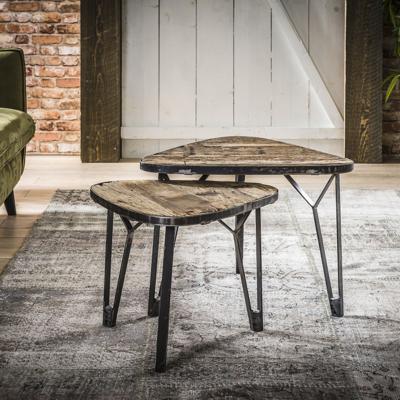Salontafel 'Clarke' driehoek, Set van 2 stuks
