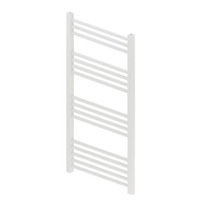 Designradiator Boss & Wessing Vertico Multirail 100x40 cm Wit Zij-Onderaansluiting Boss & Wessing