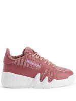 Giuseppe Zanotti baskets Talon à patch logo - Rose - thumbnail