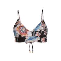 O'Neill Blue gebloemde bikinitop Wave zwart/roze/blauw
