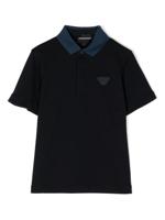 Emporio Armani Kids Poloshirt met logopatch - Blauw
