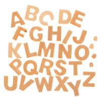 52x Houten letters om te schilderen 2,5 cm - thumbnail