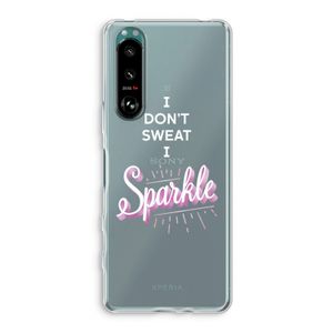 Sparkle quote: Sony Xperia 5 III Transparant Hoesje