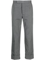 Thom Browne pantalon de costume en sergé à coupe courte - Gris