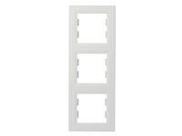 Schneider Electric Asfora EPH5810321D 3-voudig frame voor stopcontact en schakelaar, verticaal, wit