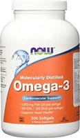 NOW Foods Omega-3, moleculair gedestilleerd 500 softgels