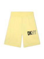 Dkny Kids short en coton à logo imprimé - Jaune