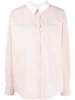 Acne Studios chemise en coton à logo brodé - Rose