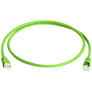 Telegärtner L00000A0082 RJ45 Netwerkkabel, patchkabel CAT 6A S/FTP 1.00 m Groen Vlambestendig, Snagless, Pair afscherming, Afgeschermd (dubbel), Halogeenvrij,