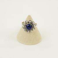 Zilveren Ring met Lapis Lazuli Maat 16 - Model 1 (Sterling Zilver 925)