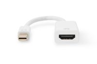 Digitus DB-340416-002-W DisplayPort-kabel DisplayPort / HDMI Aansluitkabel DisplayPort-stekker, HDMI-A-bus 0.20 m Wit Afgeschermd (dubbel), Afgeschermd - thumbnail