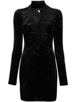 Patrizia Pepe Essential cut-out velvet minidress - Noir